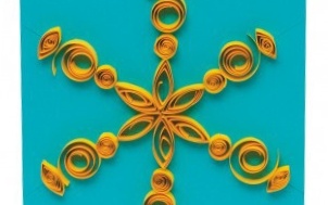 finished quilled snowflake