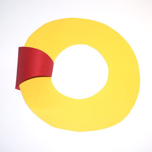 red paper strip attached