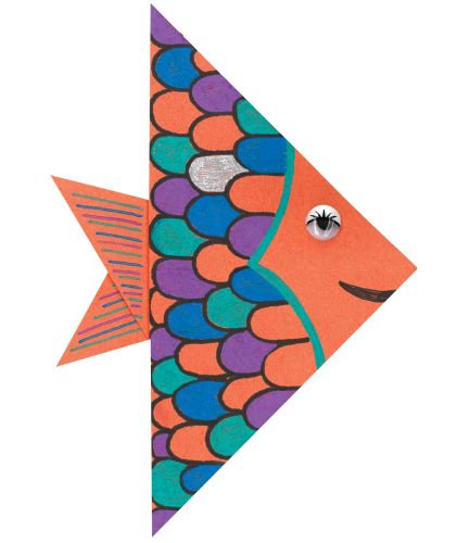 decorated origami fish